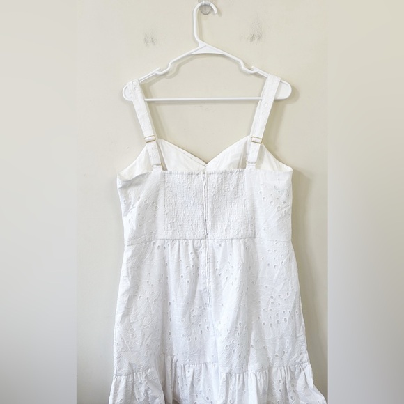 New Lilly Pulitzer Rocko Eyelet Romper Resort White Tropical Leaf Eyelet Size 14 - Picture 7 of 12